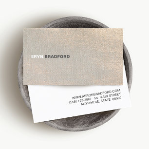 Modern Minimalist Professional Subtle Gold Texture Business Card