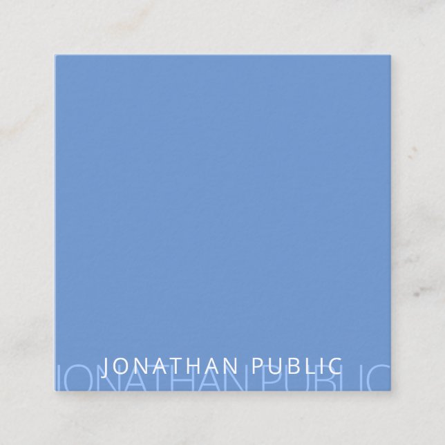 Modern Minimalist Professional Trendy Template Square Business Card (Front)