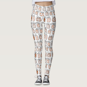 Modern Minimalist Pumpkin – Orange Abstract Leggings
