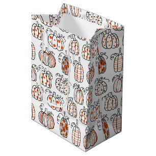 Modern Minimalist Pumpkin – Orange Abstract Medium Gift Bag
