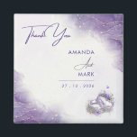 Modern Minimalist Purple Lilac Wedding Magnet<br><div class="desc">Lilac Wedding magnet</div>