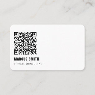 Modern Minimalist QR Code Business Card