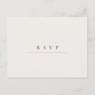 Modern Minimalist QR Code Calligraphy RSVP  Postcard