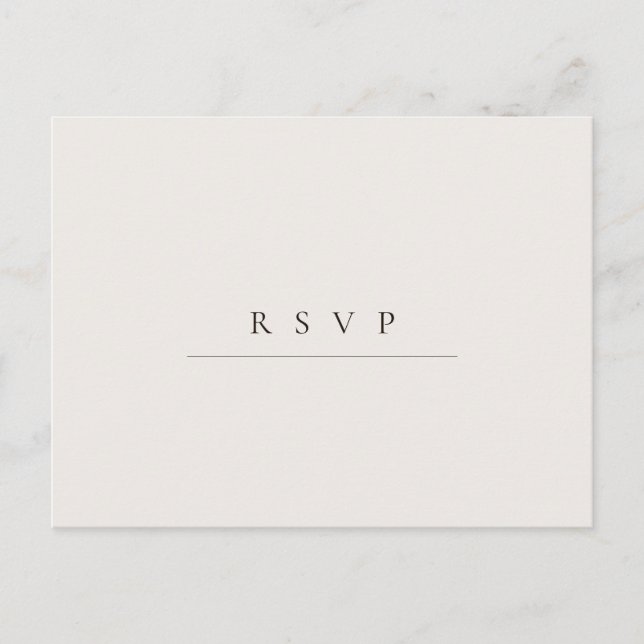 Modern Minimalist QR Code Calligraphy RSVP  Postcard (Front)
