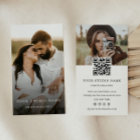 Modern Minimalist QR Code Photo Business Card