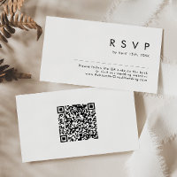 Modern Minimalist QR Code RSVP