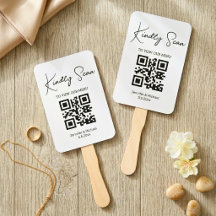 Modern Minimalist QR Code Wedding Menu