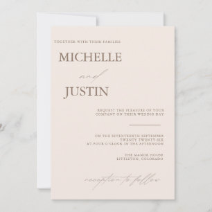 Modern Minimalist QR Wedding Invitation