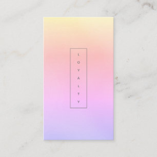 Modern Minimalist Rainbow Pastel Loyalty Card