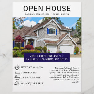 Modern Minimalist Real Estate Open House Flyer