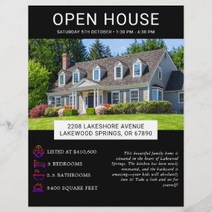 Modern Minimalist Real Estate Open House Flyer