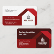 Modern Minimalist Real Estate Red