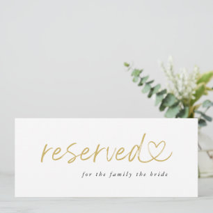 Modern Minimalist Reserved Wedding Sign