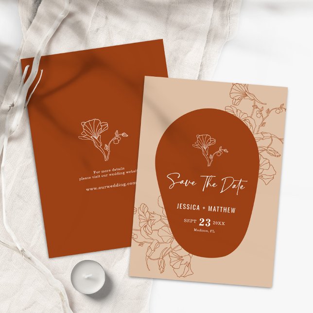 Modern Minimalist Retro Typography Save The Date (Creator Uploaded)