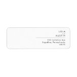 Modern Minimalist Return Address Label<br><div class="desc">This Modern Minimalist return address label is perfect for your classy boho wedding. Its simple, unique abstract design accompanied by a contemporary minimal script and a white and black colour palette gives this product a feel of elegant formal luxury while staying simplistic, chic bohemian. Keep it as is, or choose...</div>