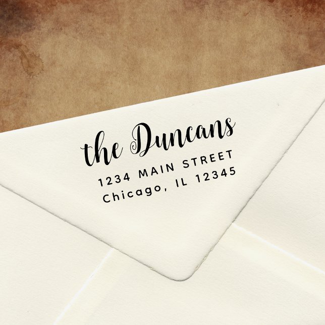 Modern Minimalist Return Address Rubber Stamp (Creator Uploaded)