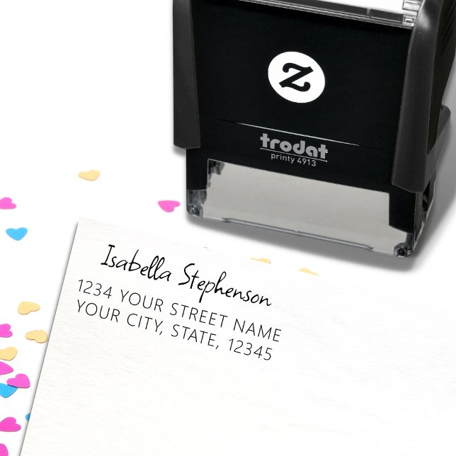 Modern Minimalist Return Address  Self-inking Stamp (Creator Uploaded)