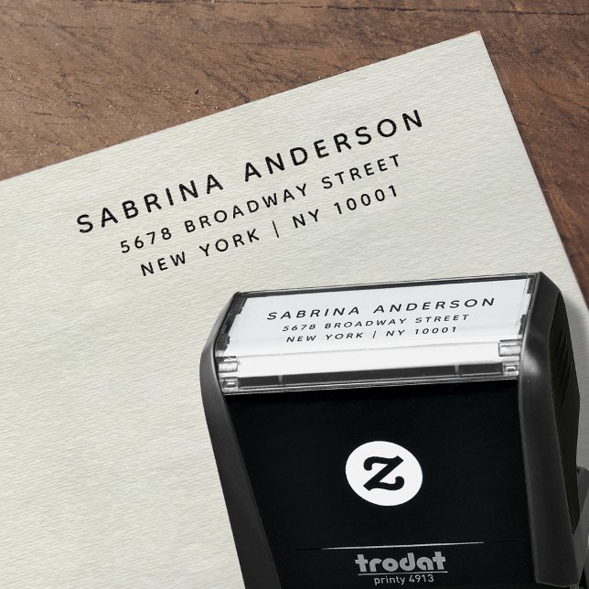 Modern Minimalist Return Address Self-inking Stamp (Creator Uploaded)