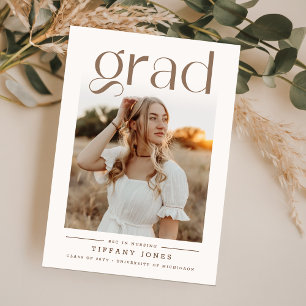 Modern Minimalist RN Nurse Graduation Party Invitation