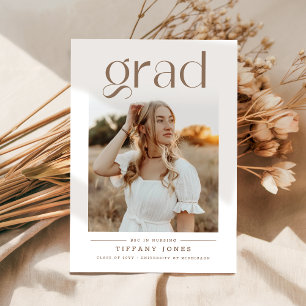 Modern Minimalist RN Nurse Graduation Party Postcard