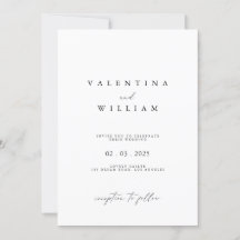 Modern Minimalist Romantic Script Photo Wedding 
