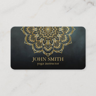 Modern Minimalist Rose Gold Lotus Yoga Instructor Business Card