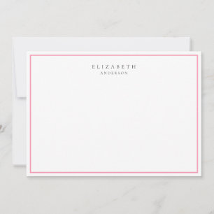 Modern Minimalist Rose Pink Single Border    Card