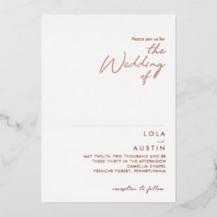 Modern Minimalist Rose Pink The Wedding Of Real