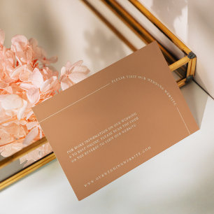 Modern Minimalist Rust Wedding Website Enclosure Card