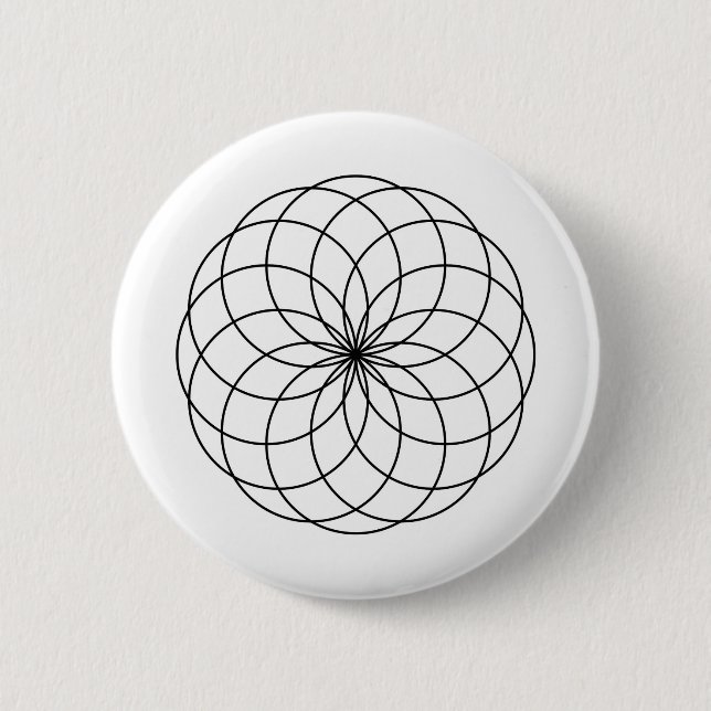 Modern Minimalist Sacred Geometry Abstract 6 Cm Round Badge (Front)