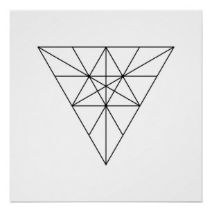 Modern Minimalist Sacred Geometry Abstract Poster