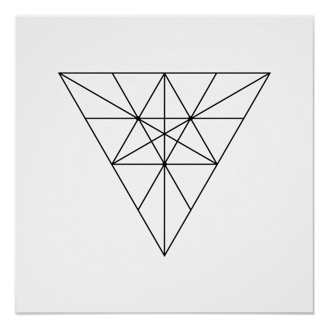 Modern Minimalist Sacred Geometry Abstract Poster (Front)