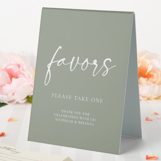 Modern Minimalist Sage Green Wedding Favours (In SItu (Wedding))