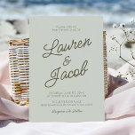 Modern Minimalist Sage Green Wedding Invitation<br><div class="desc">This is a Modern Minimal Minimalist Sage Green Wedding Invitation!</div>