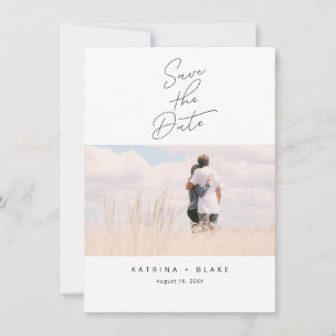 Modern Minimalist Save the Date Photo Card