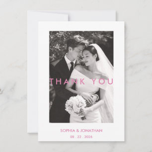 Modern Minimalist Save the Date Thank You Card