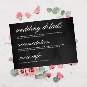 Modern Minimalist Save the Date Wedding Details Invitation
