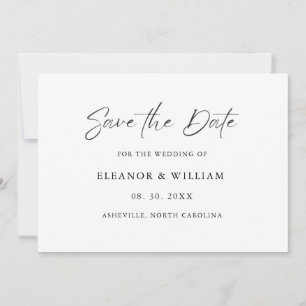 Modern Minimalist Save the Date Wedding Invitation