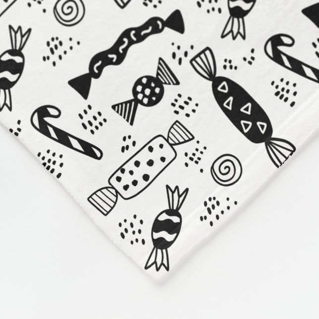 Modern Minimalist Scandinavian Candy Bonbon  Fleece Blanket (Corner)
