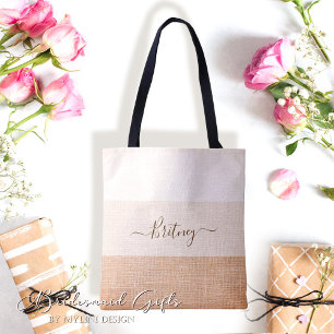 Modern Minimalist Script Bachelorette & Bridesmaid Tote Bag
