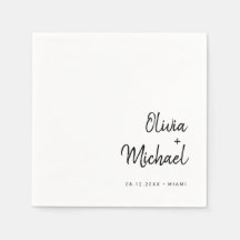 Modern Minimalist Script | Black and White Wedding