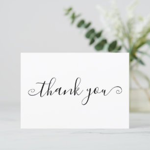 Modern Minimalist Script Business Thank You Card