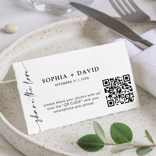 Modern Minimalist Script Capture The Love QR code