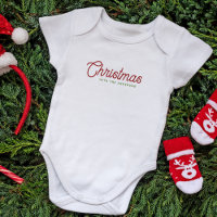 Modern Minimalist Script Christmas Family Name