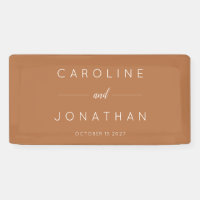 Modern Minimalist Script Custom Wedding Terracotta