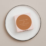 Modern Minimalist Script Custom Wedding Terracotta Classic Round Sticker<br><div class="desc">Modern Minimalist Script Terracotta Custom Wedding Classic Round Sticker</div>