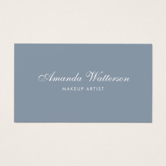 Modern Minimalist Script Dusty Rose business card  (Front)