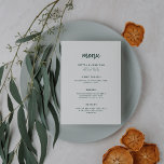 Modern Minimalist Script | Emerald Green Wedding Menu<br><div class="desc">This elegant,  minimalist wedding menu card features modern script typography and clean,  sans serif text for a simple and stylish emerald green and white design you will love.</div>