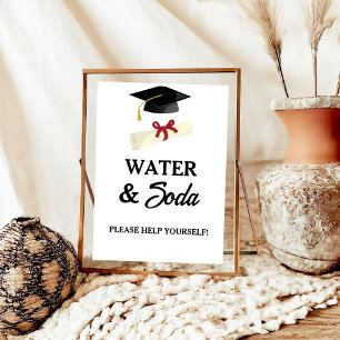 Modern Minimalist Script Graduation Drink Party Poster