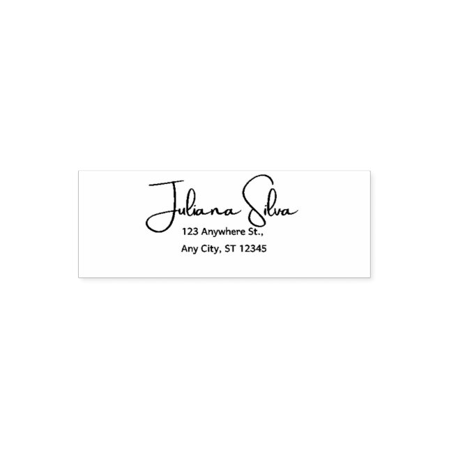  modern minimalist script handwritten stylish  self-inking stamp (Design)